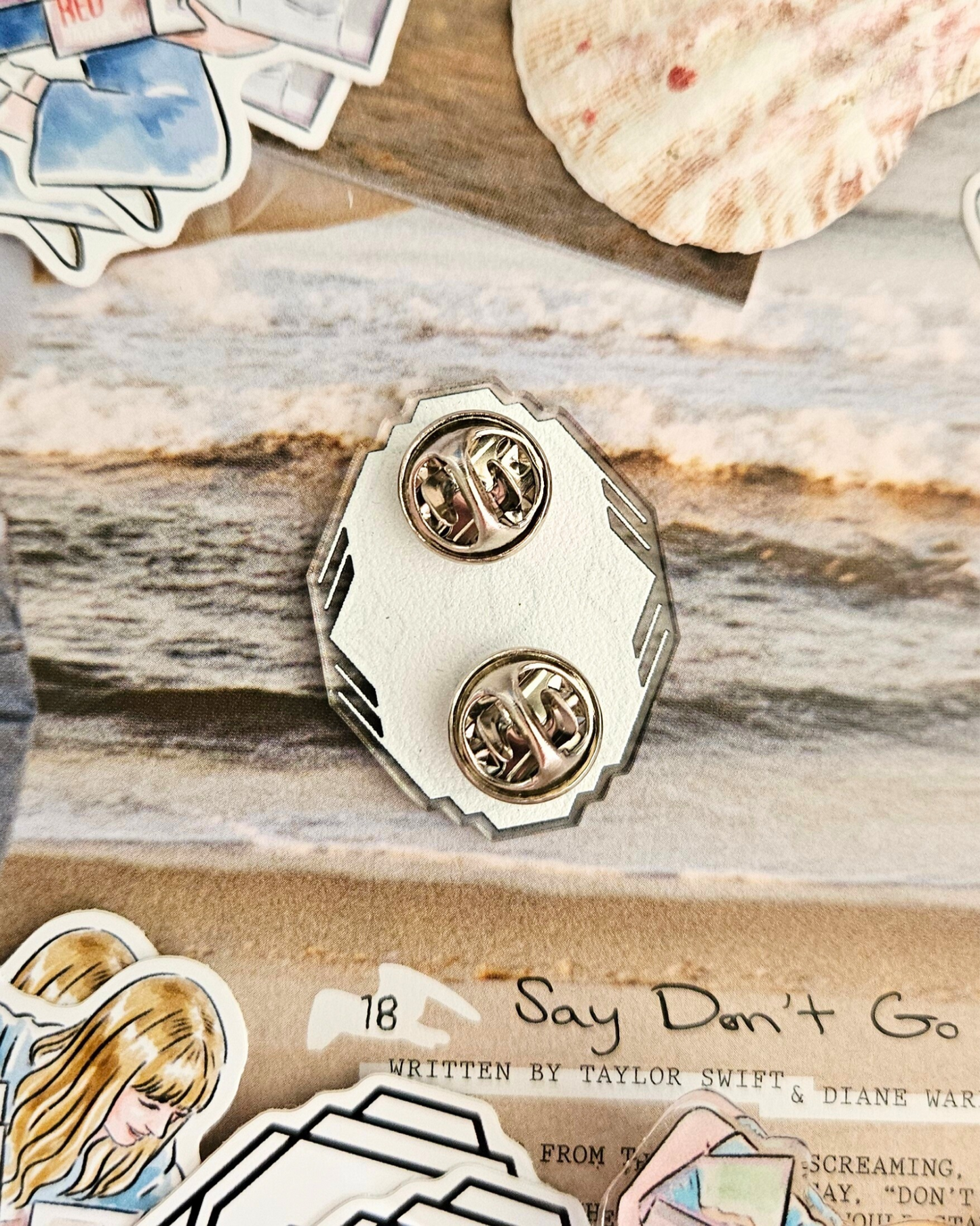 TS Art Deco Logo Acrylic Pin/ Sticker
