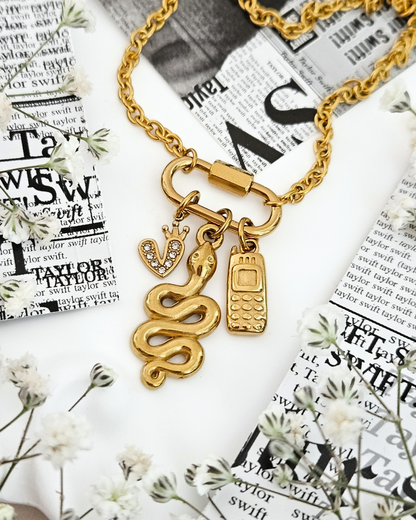 Snake Charm Necklace