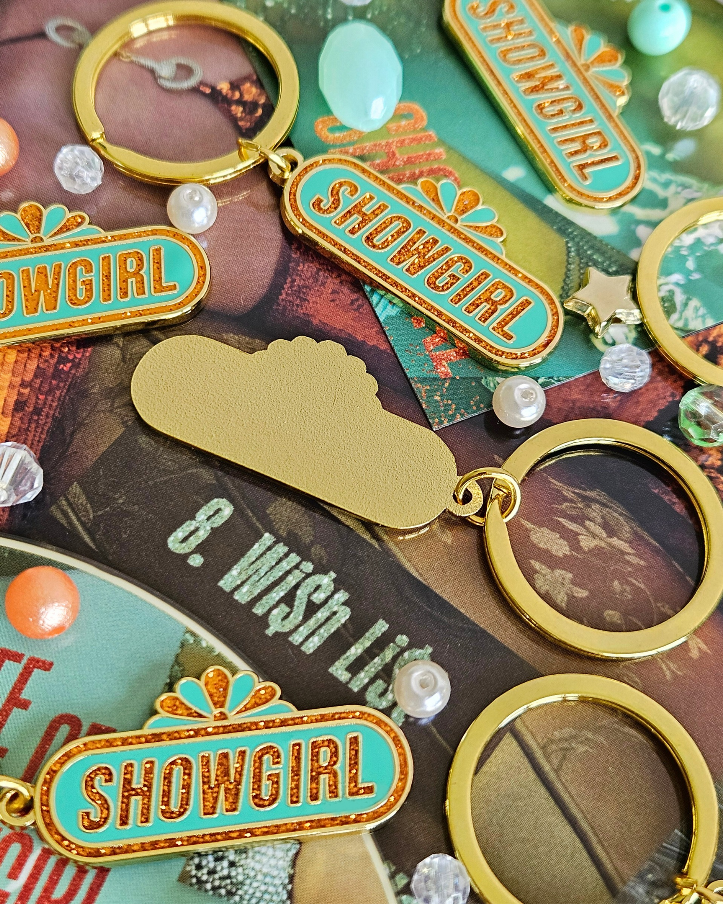Showgirl Enamel Keychain