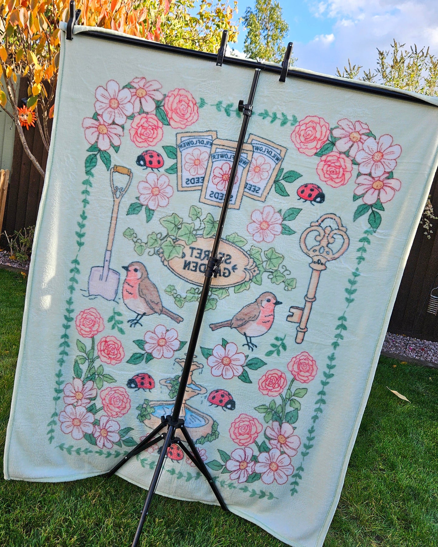 Secret Garden Fleece Blanket