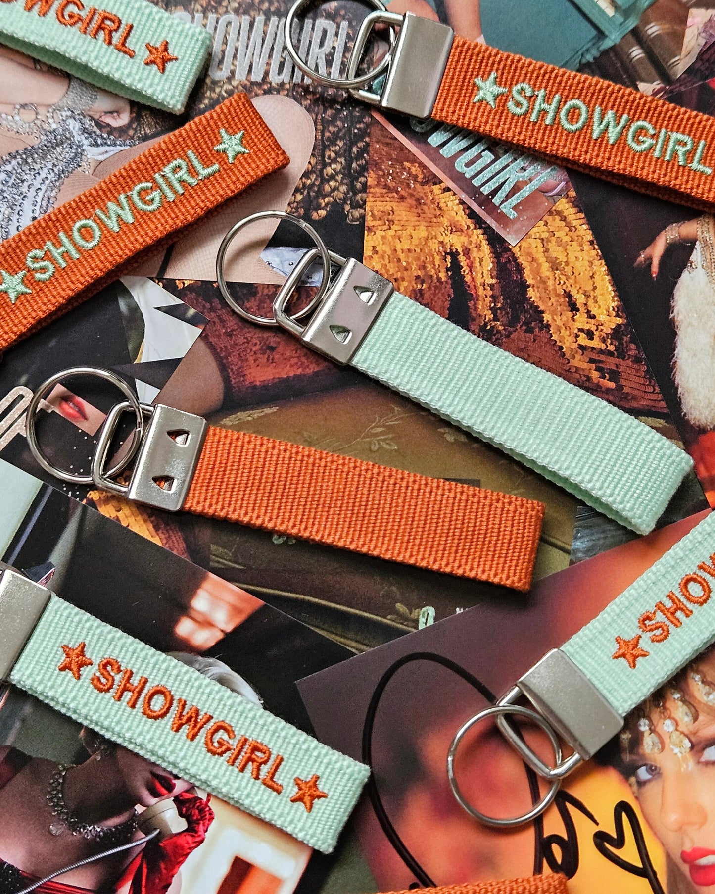 Showgirl Embroidered Keychain