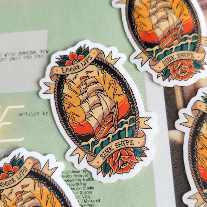 Loose Lips Sink Ships Sticker