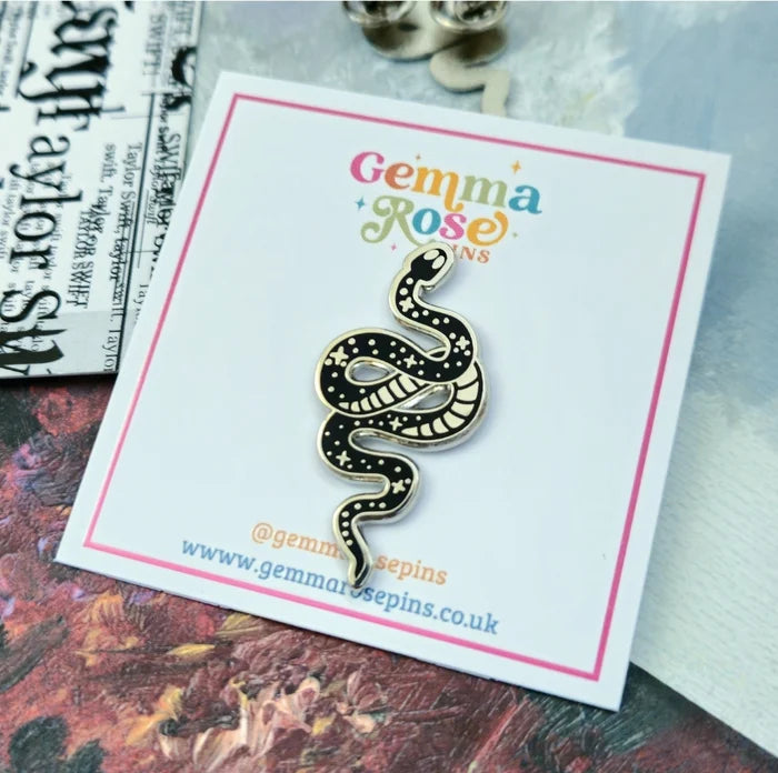Snake Enamel Pin (new shape)