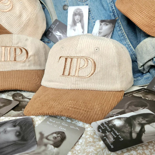 Poets Corduroy Embroidered Cap (Tan)