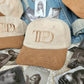Poets Corduroy Embroidered Cap (Tan)