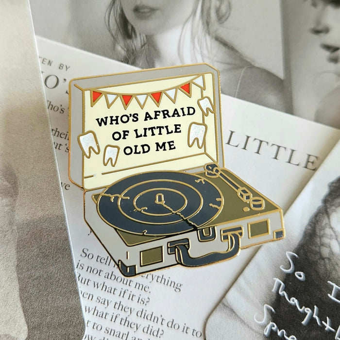 Little Old Me Record Player Enamel Pin