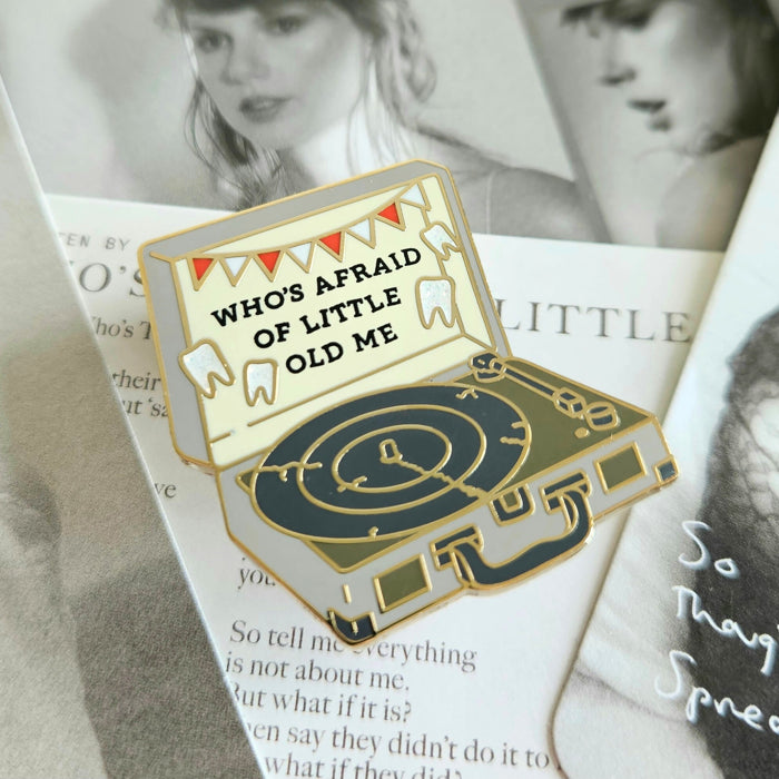 Little Old Me Record Player Enamel Pin