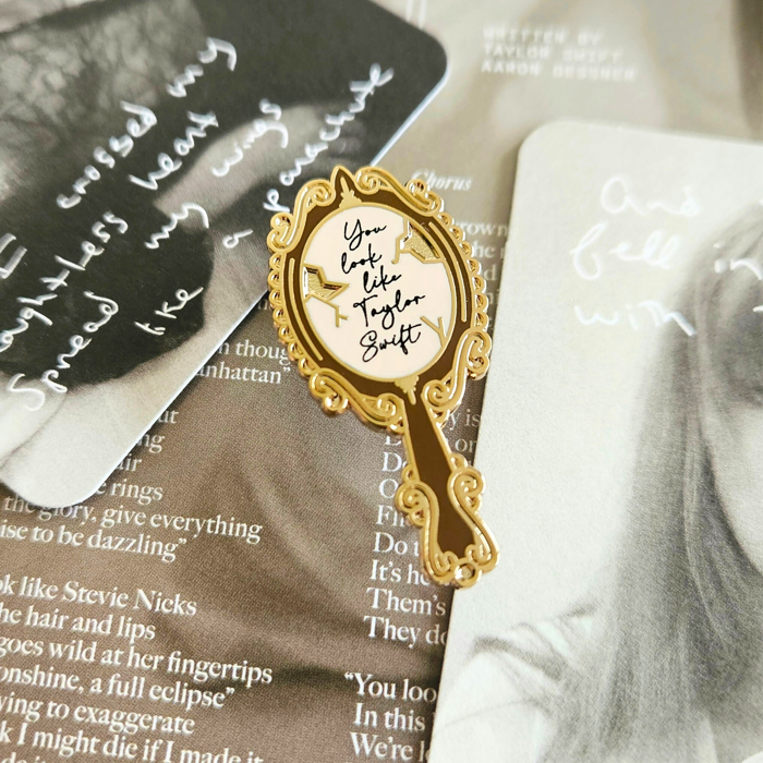 Clara Bow Mirror Enamel Pin