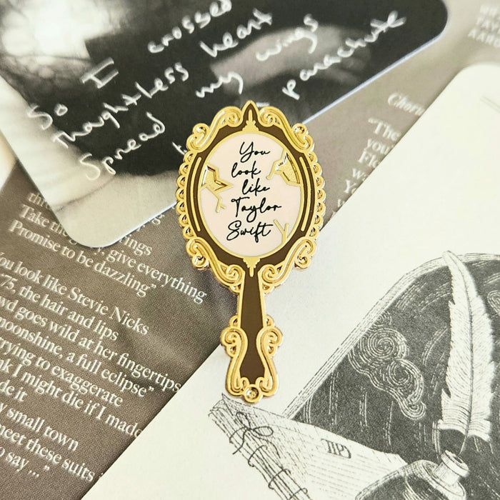 Clara Bow Mirror Enamel Pin