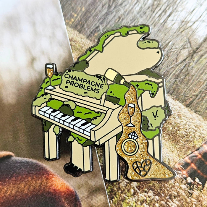 Champagne Problems Piano Enamel Pin