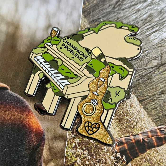 Champagne Problems Piano Enamel Pin