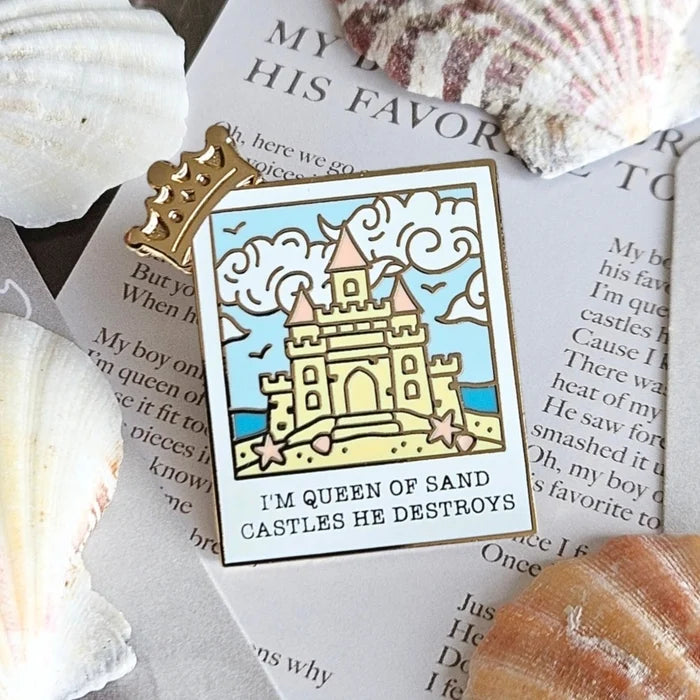 Queen of Sand Castles Enamel Pin