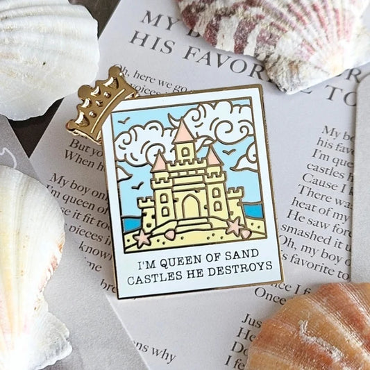 Queen of Sand Castles Enamel Pin