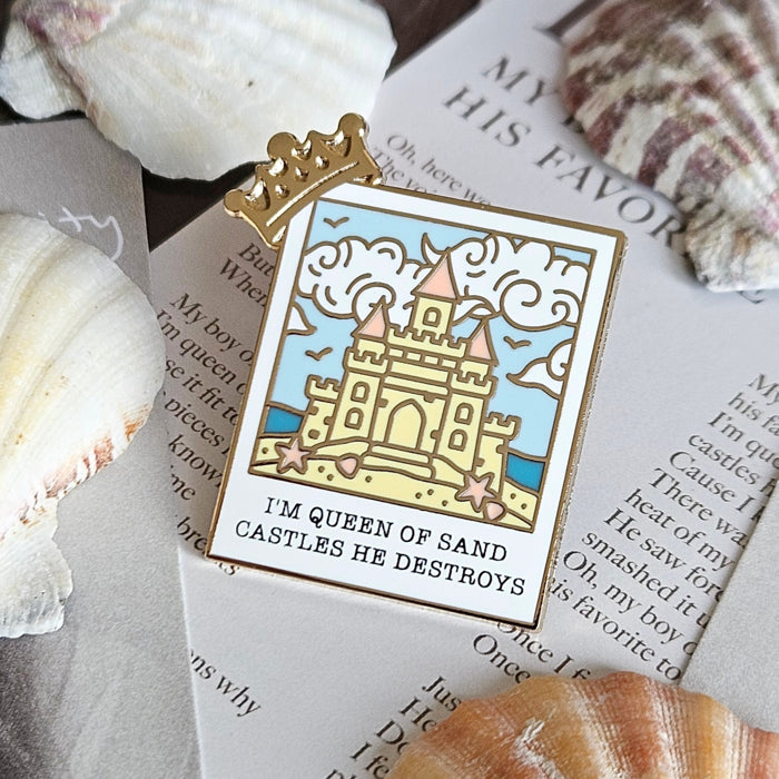 Queen of Sand Castles Enamel Pin