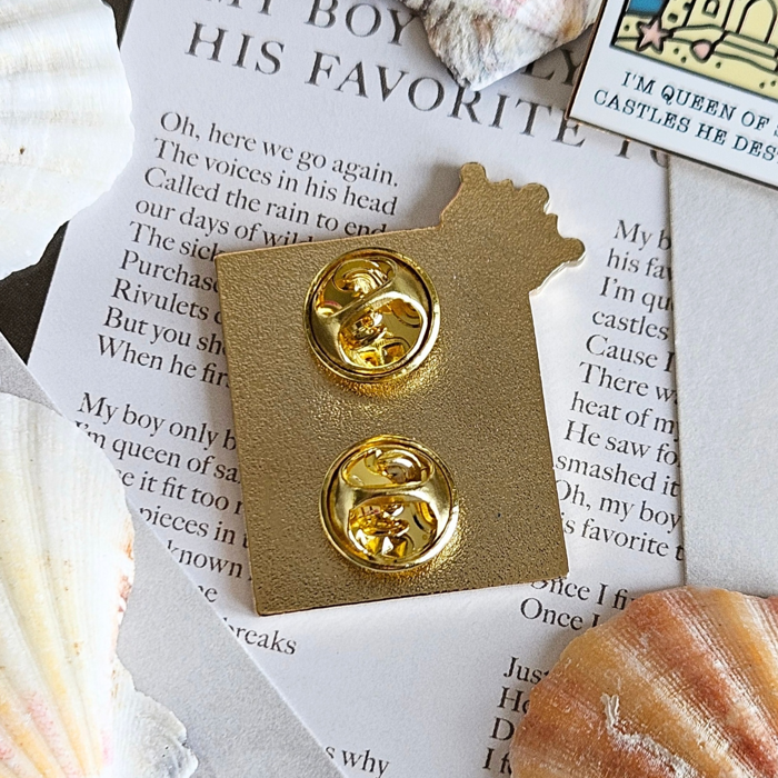 Queen of Sand Castles Enamel Pin