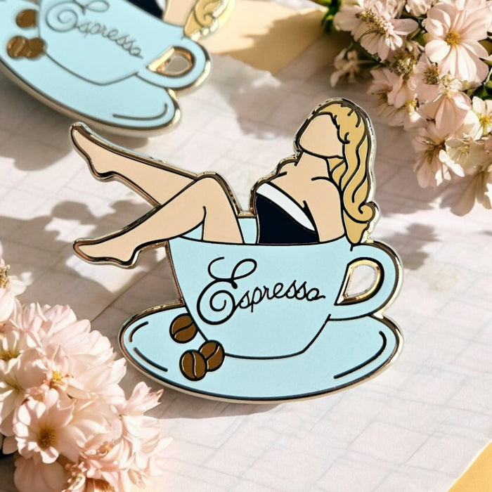 Sabrina Espresso Enamel Pin