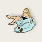 Sabrina Espresso Enamel Pin