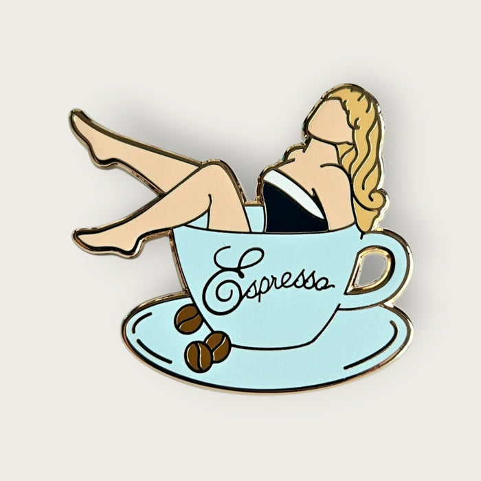 Sabrina Espresso Enamel Pin