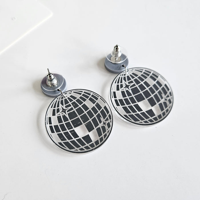 Fearless Guitar + Mirrorball Acrylic Earrings