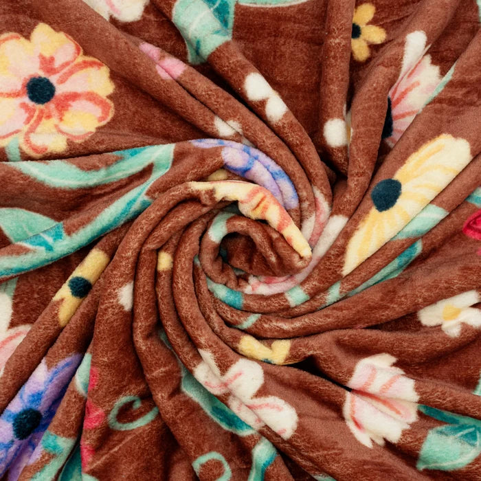 Acoustic Piano Flowers Fleece Blanket