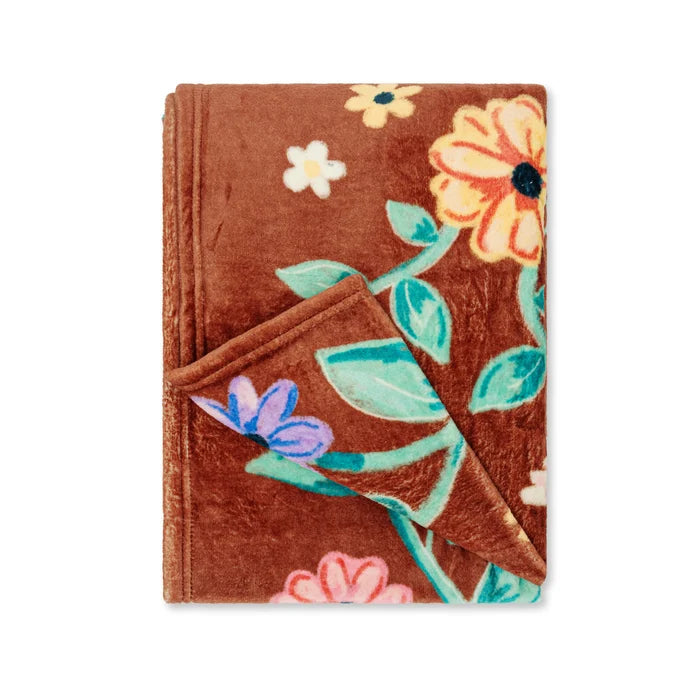 Acoustic Piano Flowers Fleece Blanket