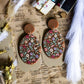 Piano Flowers Acrylic Earrings