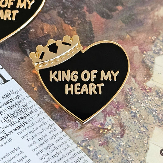 King of My Heart Enamel Pin