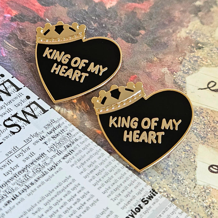 King of My Heart Enamel Pin
