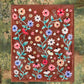 Acoustic Piano Flowers Fleece Blanket