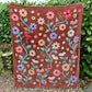 Acoustic Piano Flowers Fleece Blanket