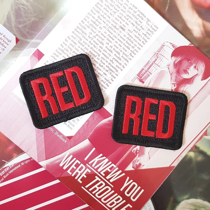 RED Embroidered Patch