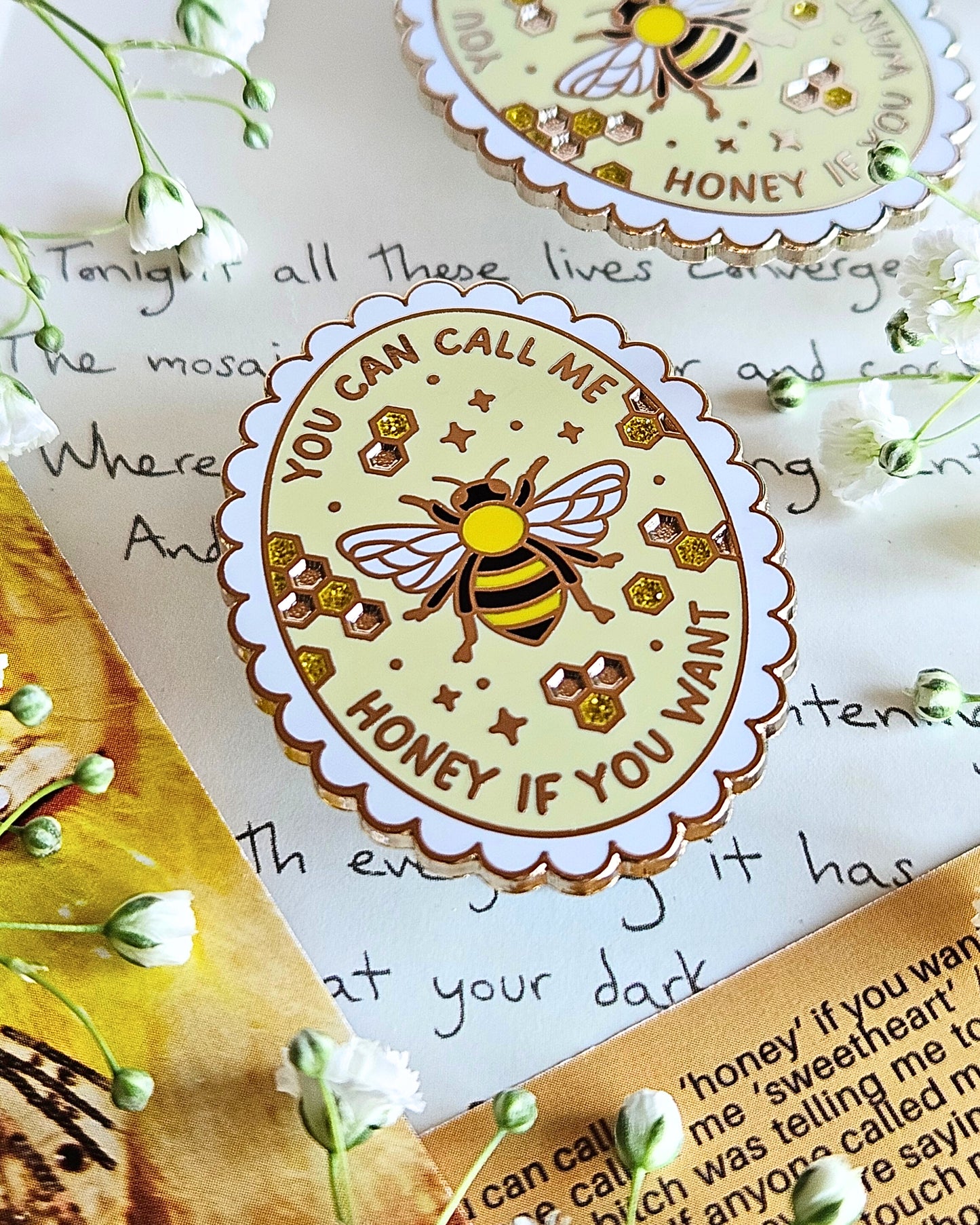 Honey Enamel Pin