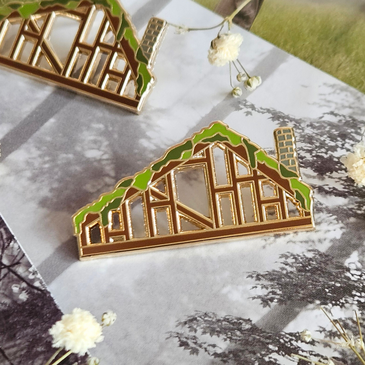 Cabin Enamel Pin
