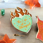 Showgirl Burning Heart / Orange Bodysuit Enamel Pin