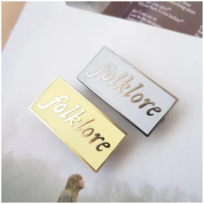 Folklore Title Enamel Pins