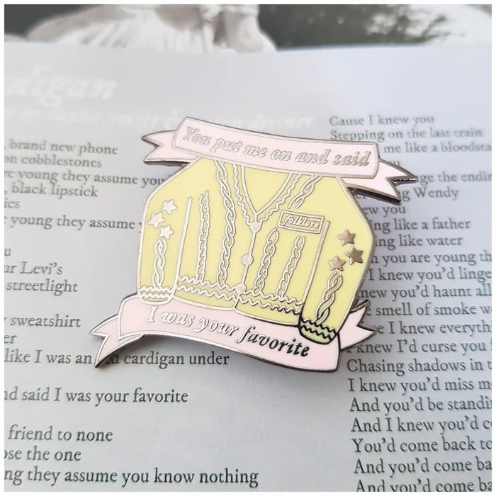 Cardigan Enamel Pin