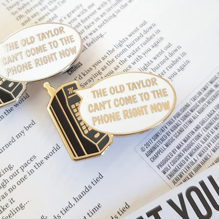 Rep Old Taylor Phone Enamel Pins