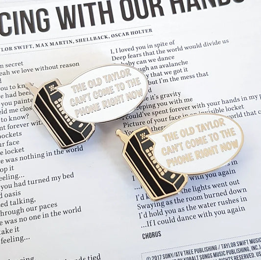 Rep Old Taylor Phone Enamel Pins