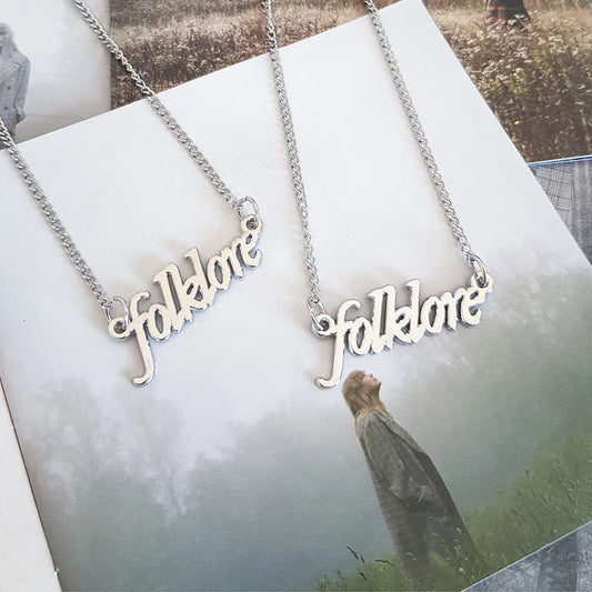 Folklore Text Necklace