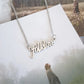 Folklore Text Necklace