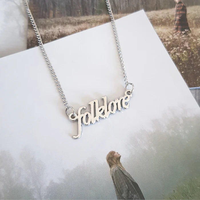 Folklore Text Necklace