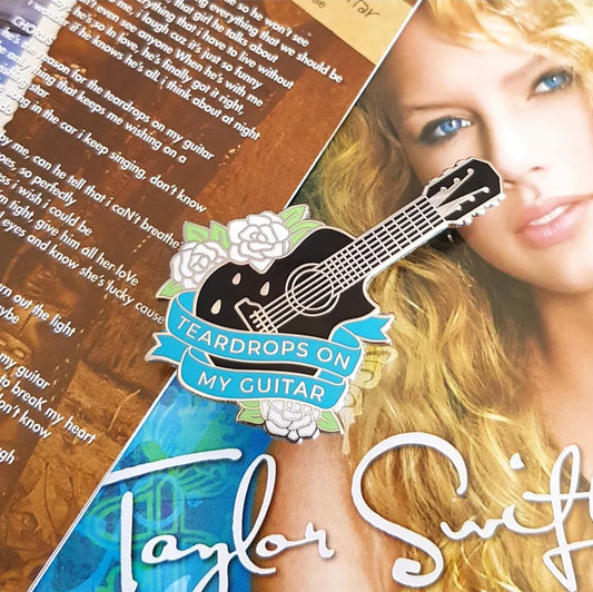 Teardrops On My Guitar Enamel Pin