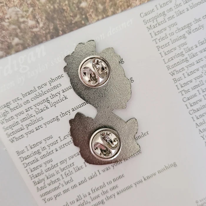August Hourglass Enamel Pin