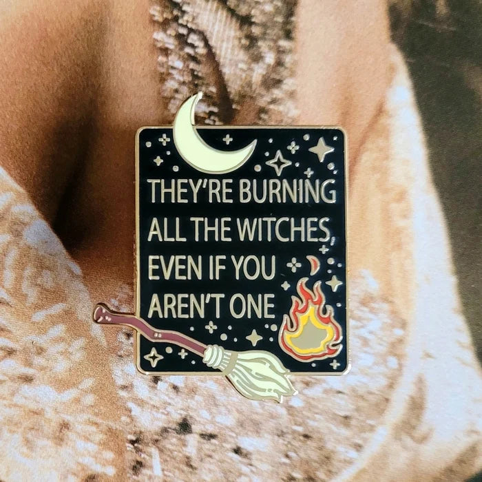 Burning Witches Enamel Pin