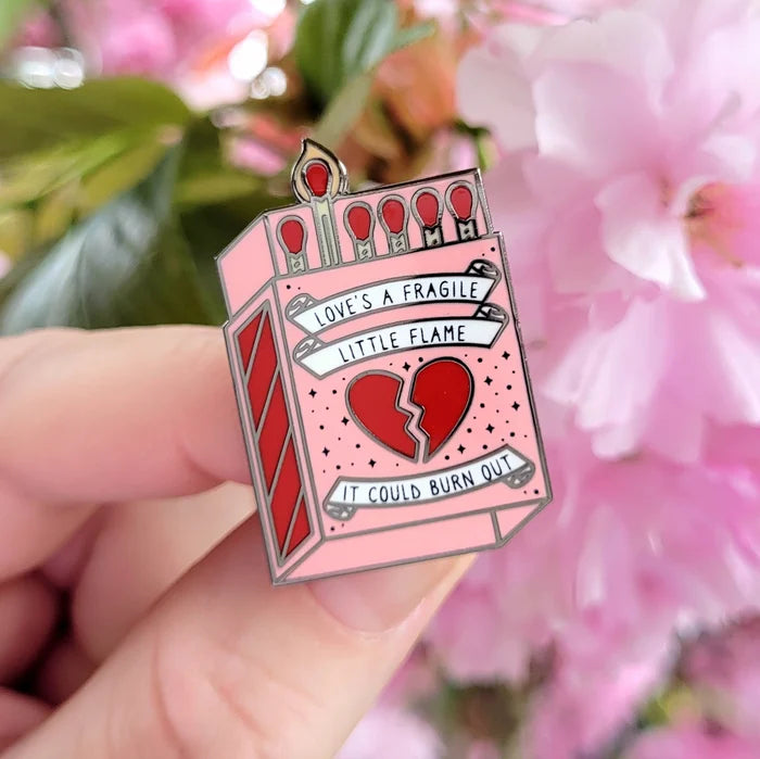 Fragile Little Flame Enamel Pin