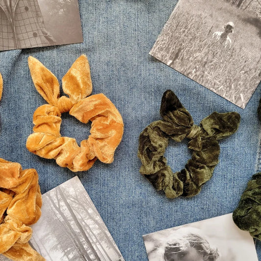 Gold/Khaki Scrunchies