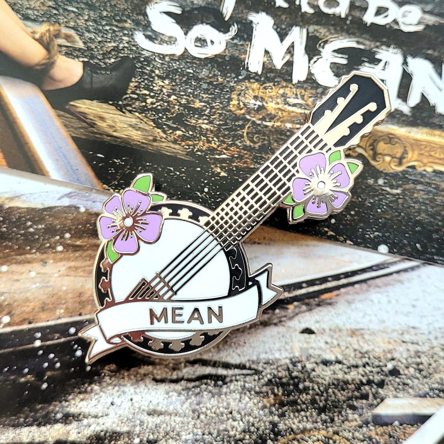 Mean Banjo Enamel Pin