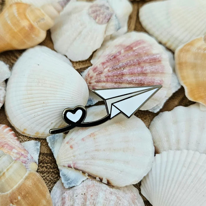 Paper Airplane Enamel Pin