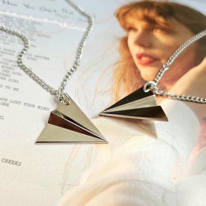 Paper Airplane Necklace