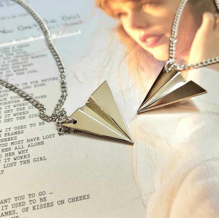 Paper Airplane Necklace